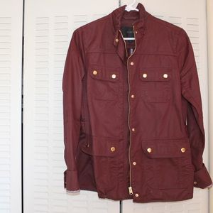 J Crew Maroon Downtown Field Jacket Size TS